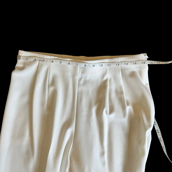 Women’s JM Collection Ivory Pleated Dress work Pants Size 12 - Picture 8 of 11